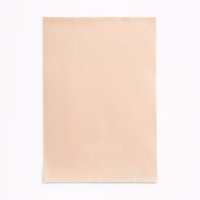 Pale peach satin swatch with a smooth weave and gentle surface sheen