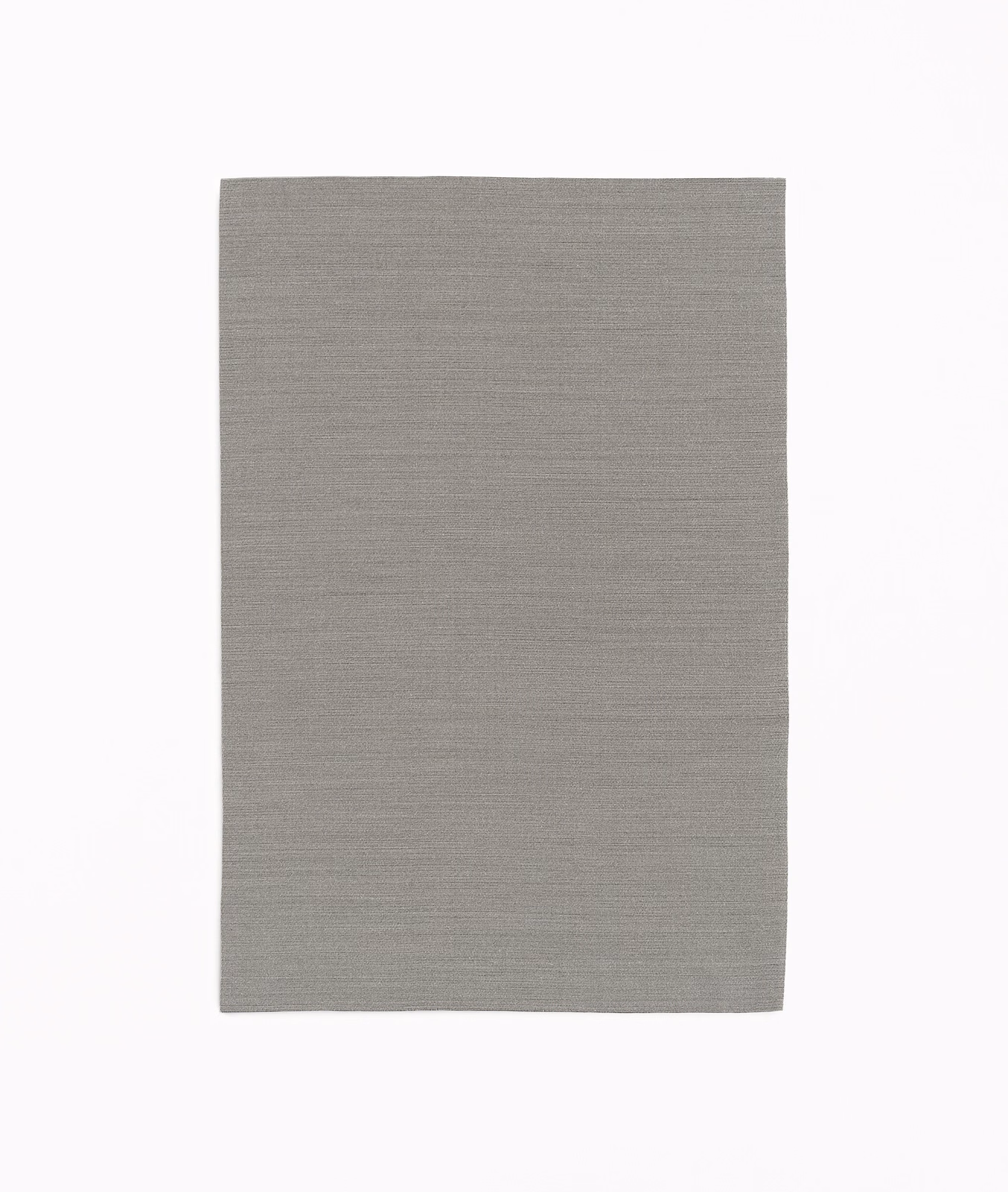 Close-up swatch of soft lead-grey fabric with a fine horizontal woven texture