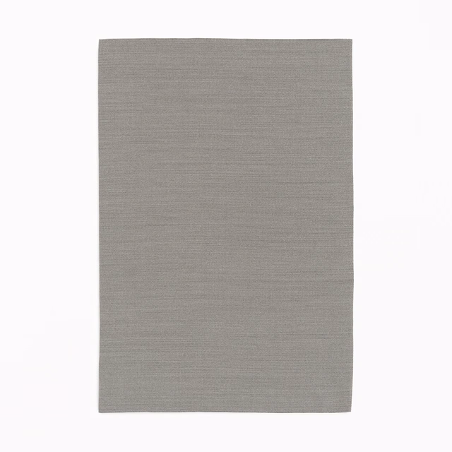 Close-up swatch of soft lead-grey fabric with a fine horizontal woven texture