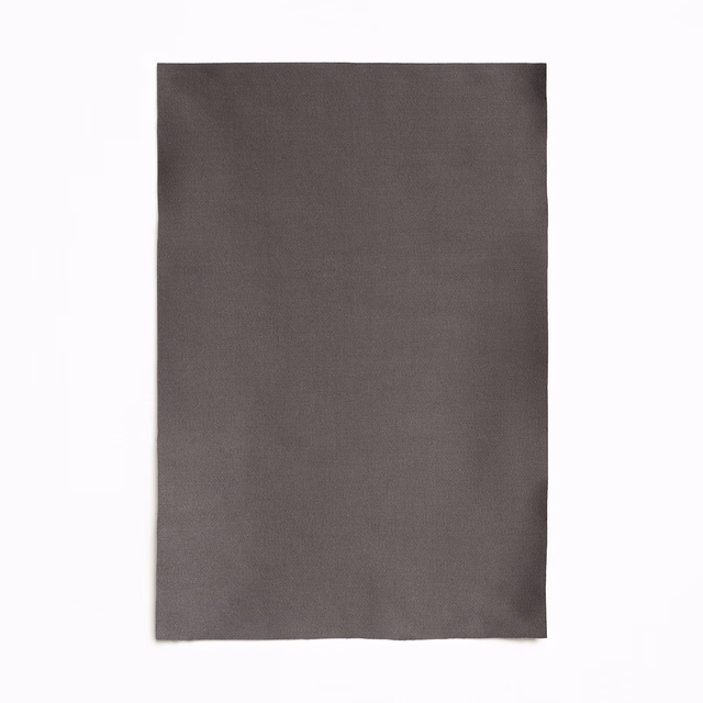 Deep anthracite grey plain satin swatch with a subtle, even sheen