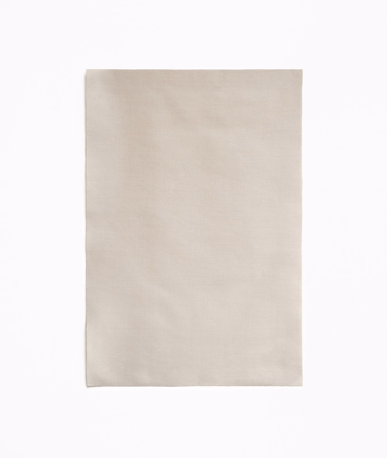 Pale beige satin swatch with subtle horizontal sheen and softly smooth texture