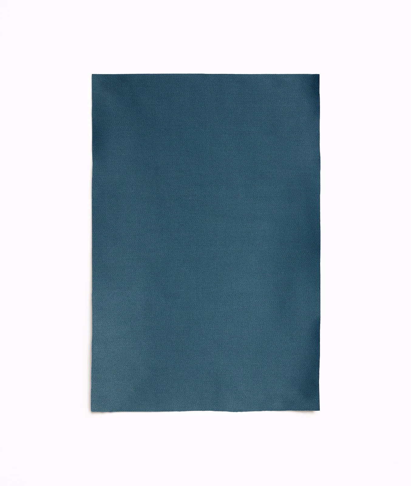 Deep canard teal satin swatch with a fine weave and subtle directional sheen