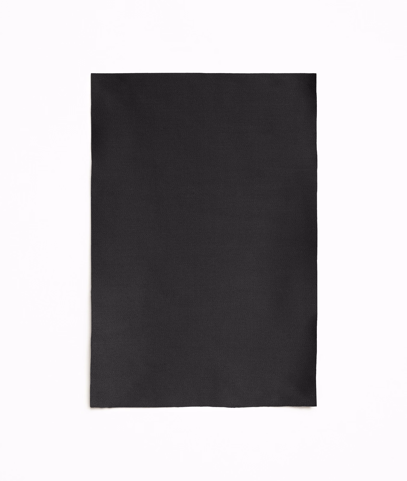 Near-black Gildo Nero satin with a subtly lustrous, fine woven surface