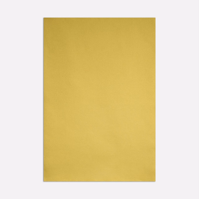 Warm cédrat yellow satin swatch with a smooth, softly reflective surface