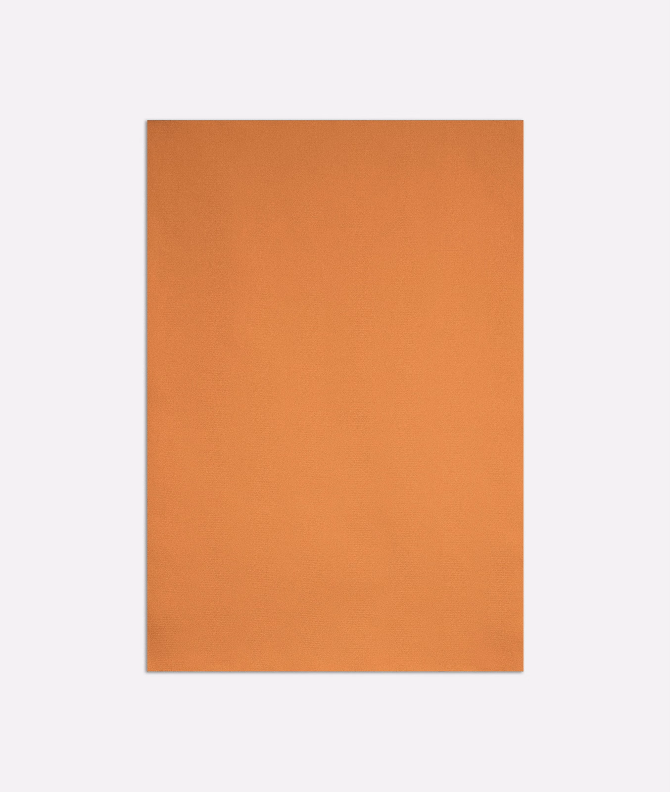 Warm clementine-orange satin swatch with a smooth, subtly luminous plain surface