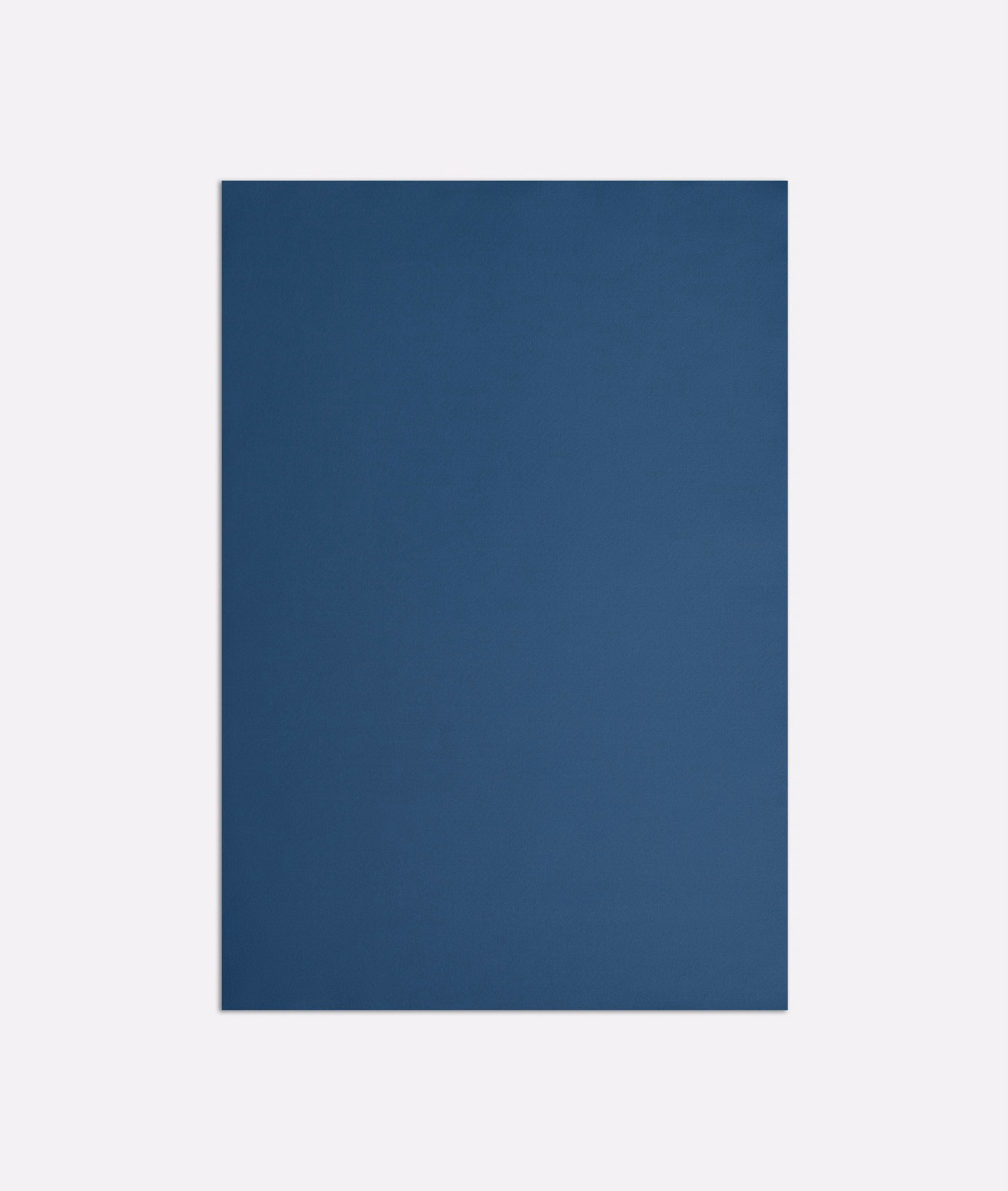 Deep denim-blue satin swatch with a smooth surface and subtle light-catching sheen