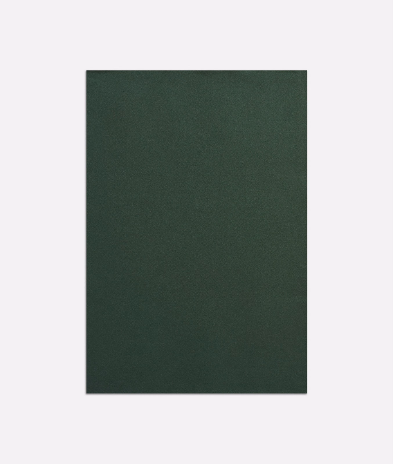 Deep forest-green satin swatch with a smooth, softly subdued sheen