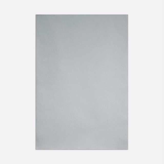 Pale blue-grey satin swatch with soft even sheen and subtle tonal depth