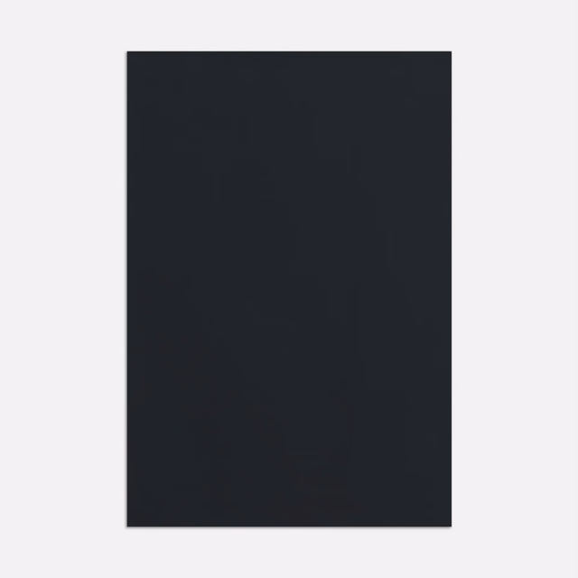 Near-black charcoal satin swatch with a smooth surface and subtle sheen