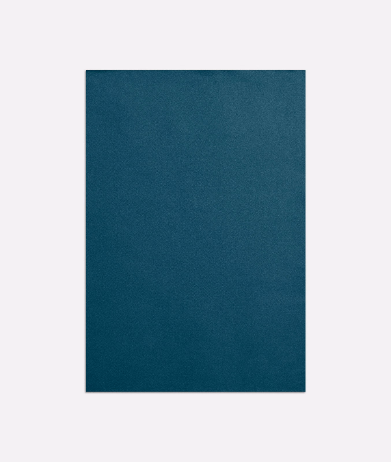 Deep blue-teal plain satin swatch with a smooth, softly lustrous surface