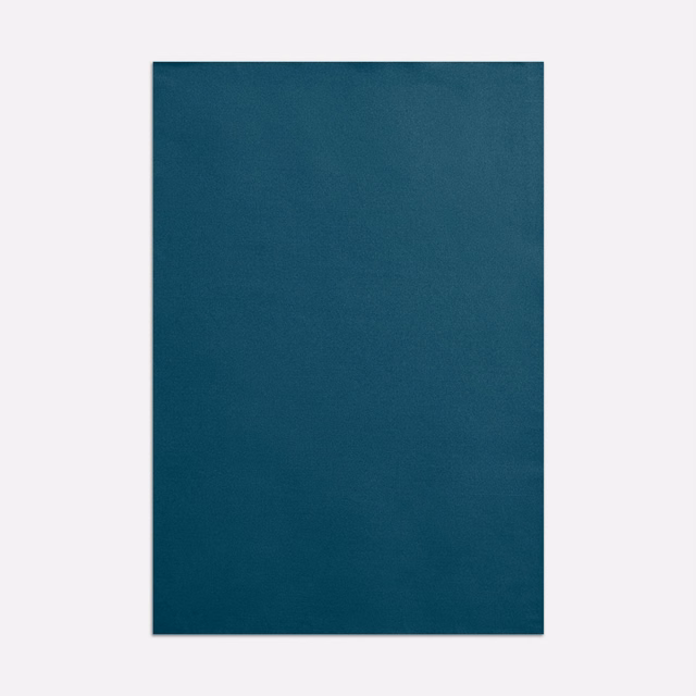 Deep blue-teal plain satin swatch with a smooth, softly lustrous surface
