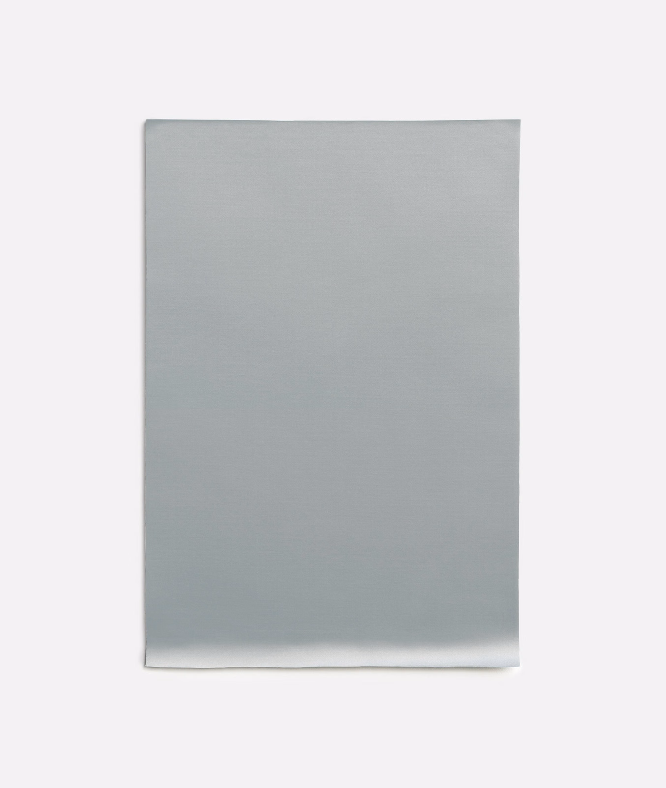 Pale blue-grey satin swatch with fine horizontal texture and soft sheen