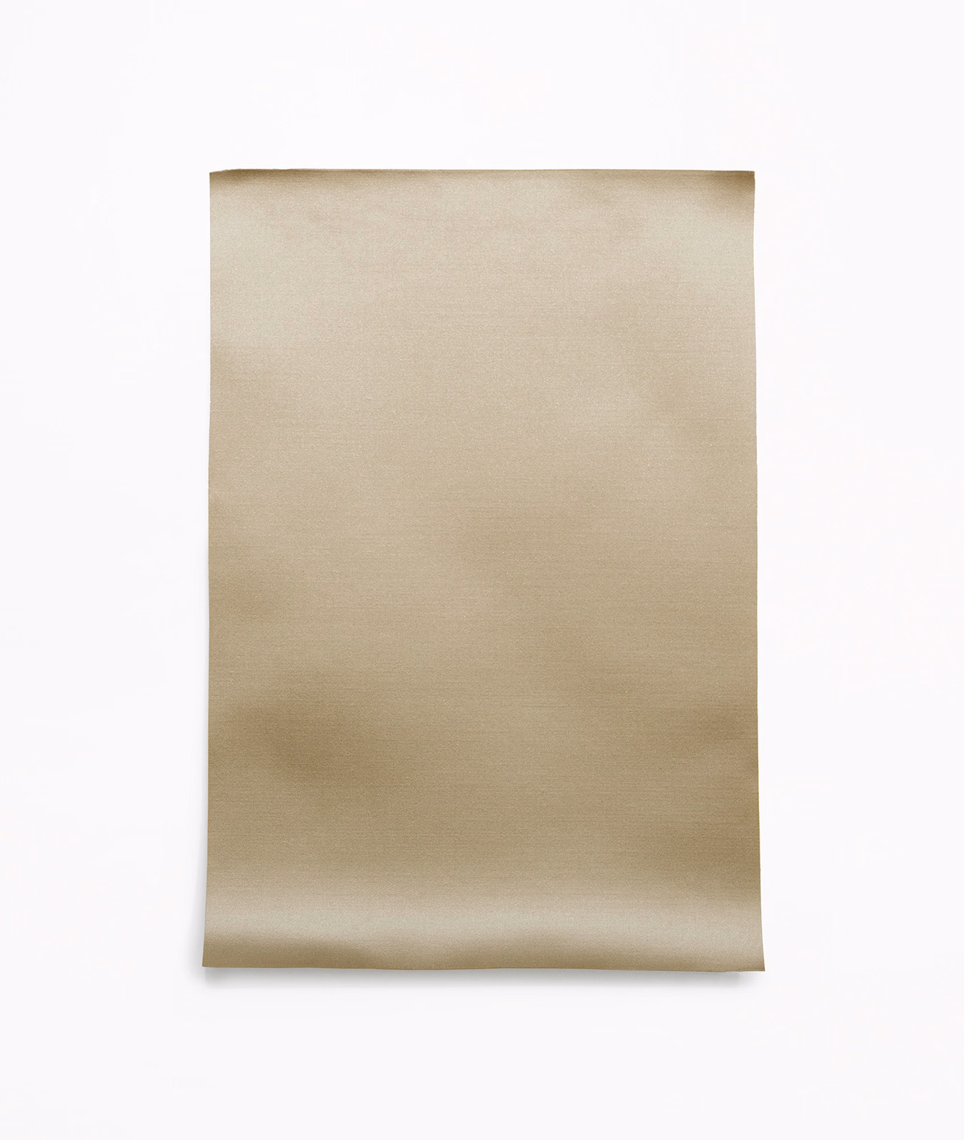 Warm champagne-beige satin swatch with a smooth, softly reflective plain weave