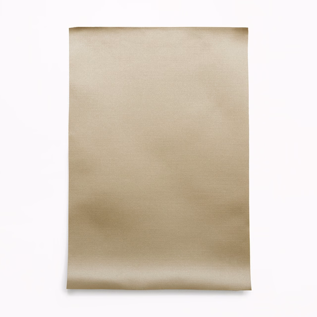 Warm champagne-beige satin swatch with a smooth, softly reflective plain weave