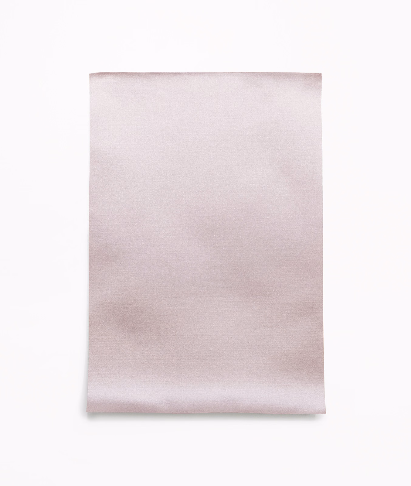 Pale blush-pink satin swatch with soft mauve shading and horizontal sheen