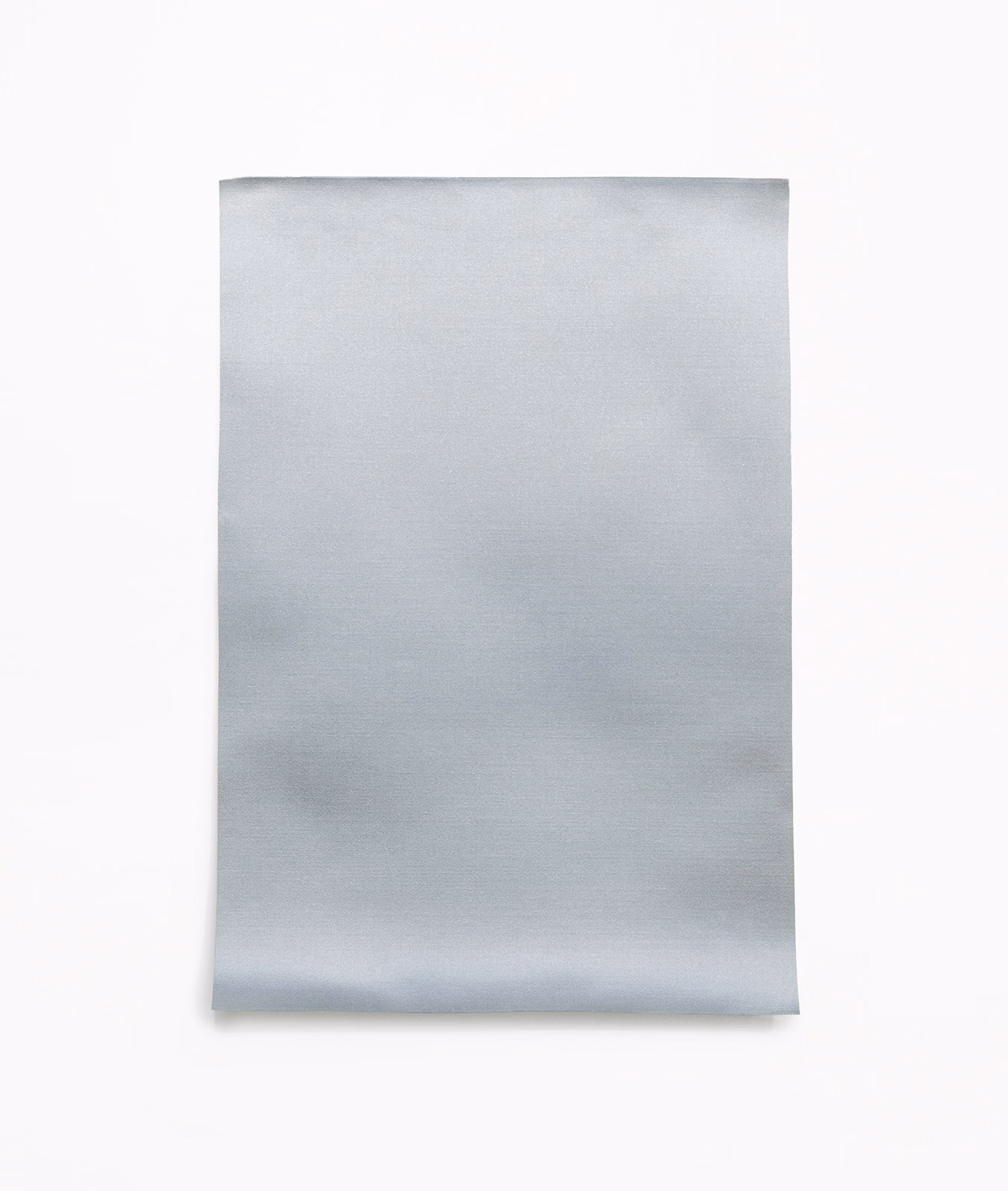 Pale blue-grey satin swatch with a soft horizontal sheen and subtle texture