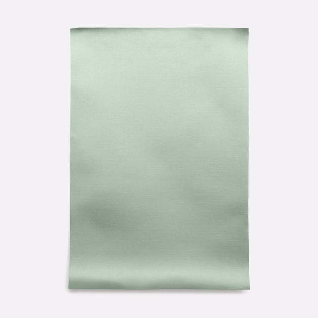 Pale mint-green satin swatch with smooth weave and soft reflective fold