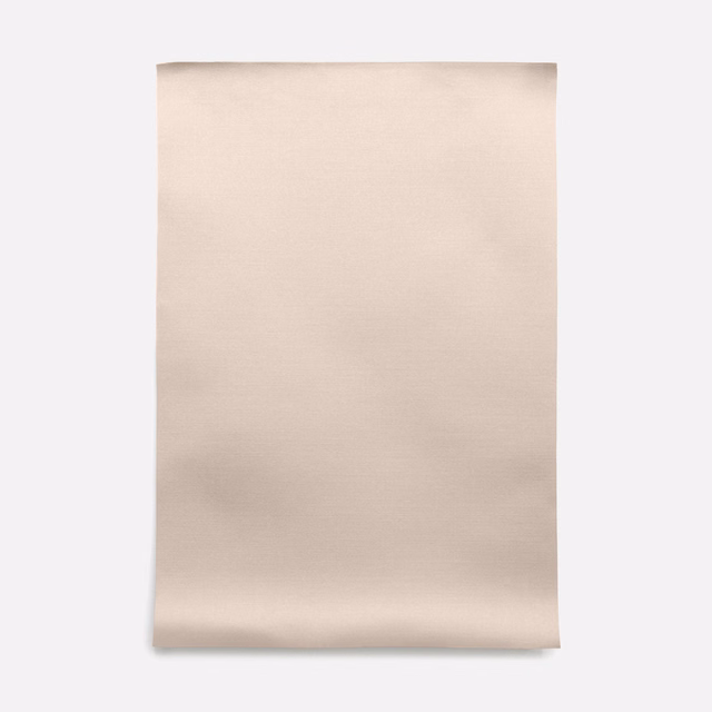 Pale blush-beige satin swatch with a smooth surface and soft horizontal sheen