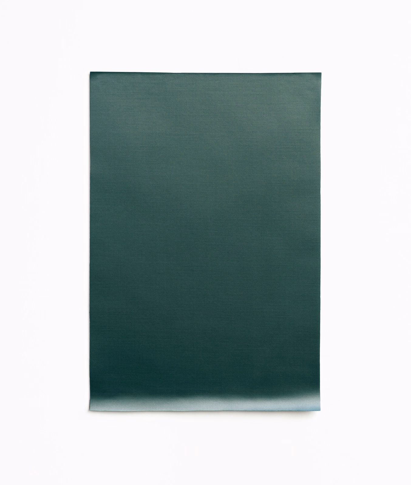 Deep petrol teal satin with fine horizontal grain and soft reflective sheen