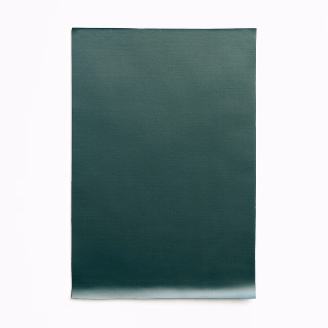 Deep petrol teal satin with fine horizontal grain and soft reflective sheen