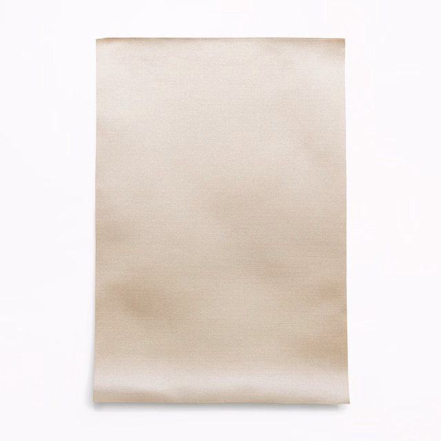 Pale champagne satin swatch with fine horizontal sheen and subtle tonal shading