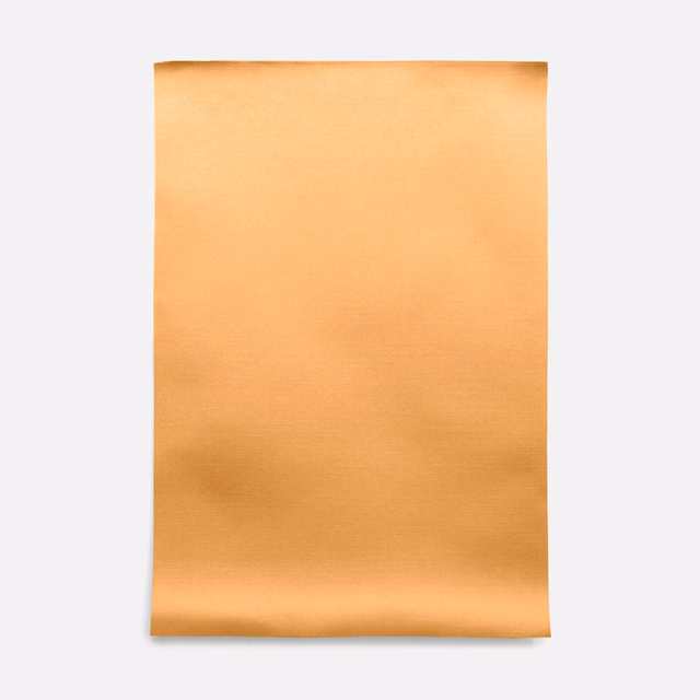 Warm copper-gold satin swatch with subtle horizontal grain and gentle amber shading