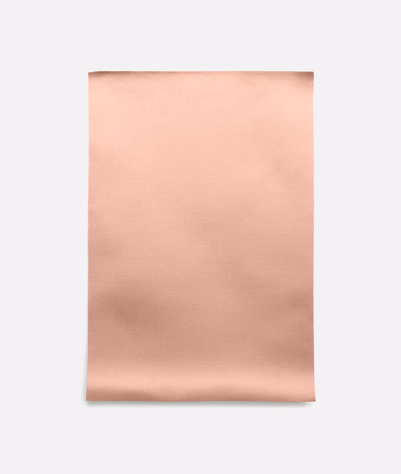 Warm salmon-pink satin with smooth face and subtle horizontal sheen