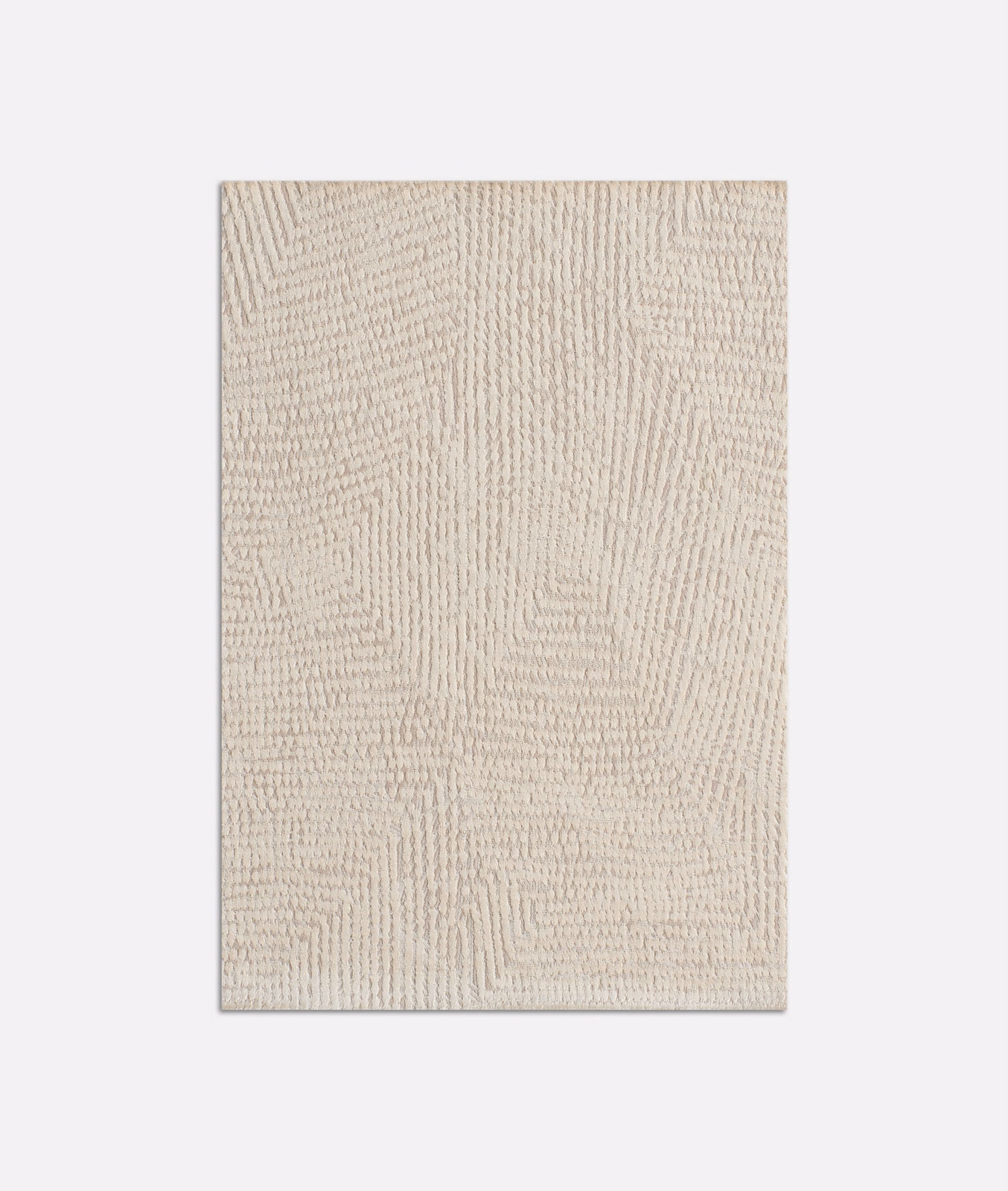 Pale ivory textile with a fine irregular vertical, softly rippled woven surface
