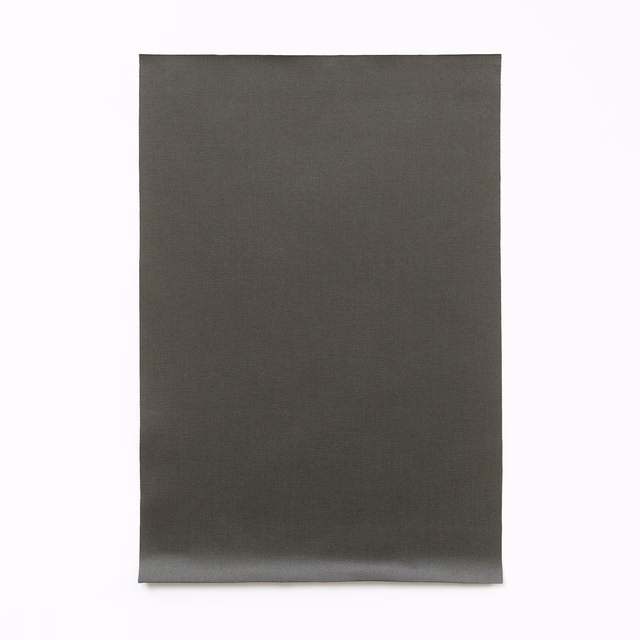 Deep slate-grey plain satin weave with a soft, low directional sheen