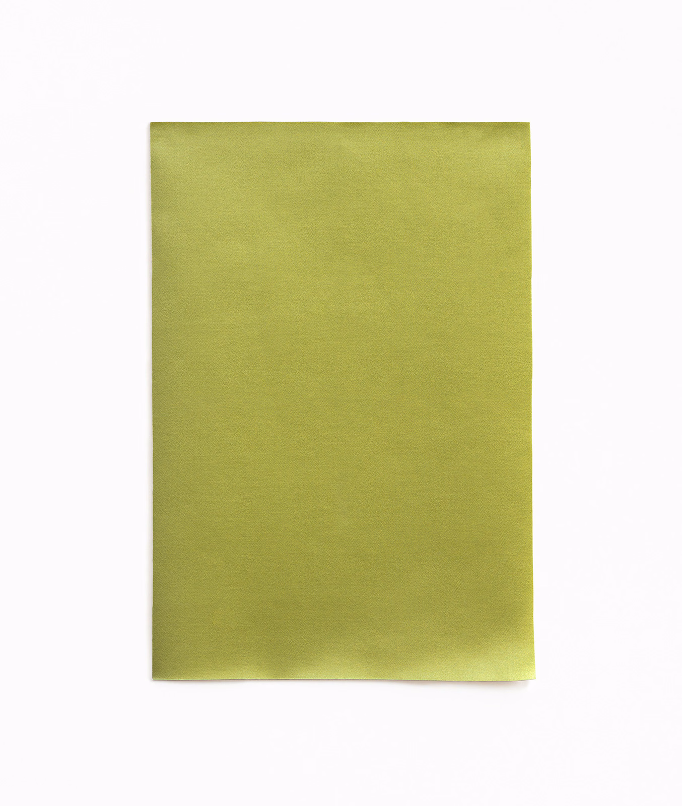 Plain absinthe green satin swatch with a smooth surface and soft vertical sheen
