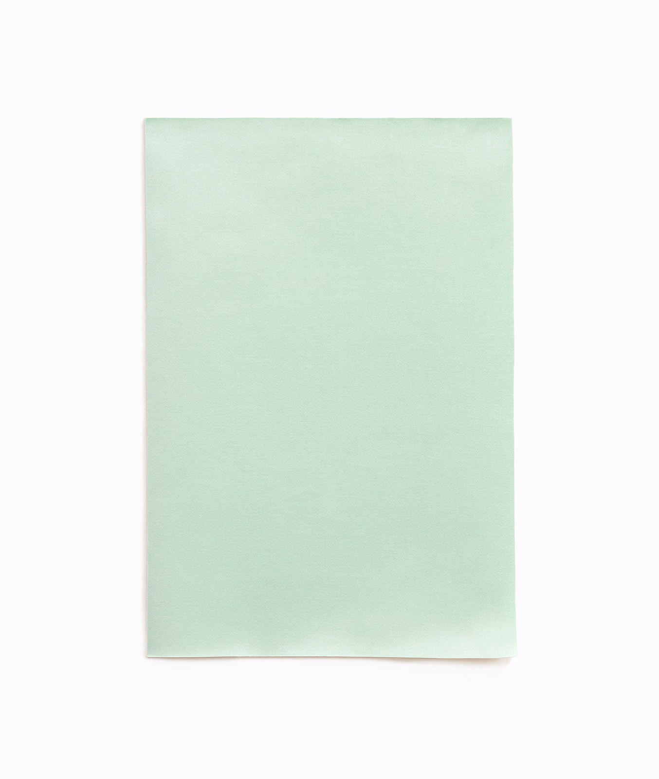 Pale mint-aqua satin swatch with a fine horizontal sheen