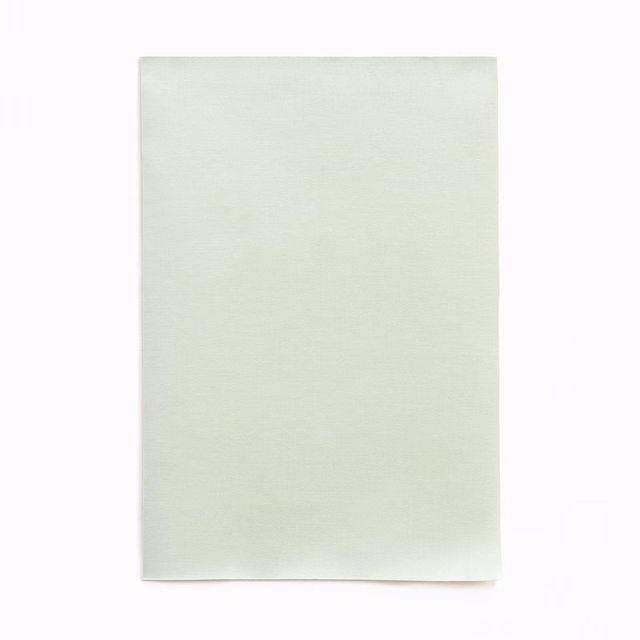Pale mint-green satin swatch showing a smooth face and gentle understated sheen