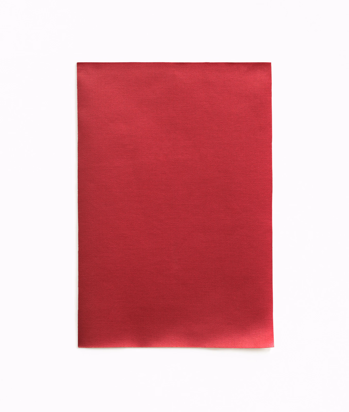 Deep bordeaux red satin swatch with subtle horizontal weave and soft reflective sheen