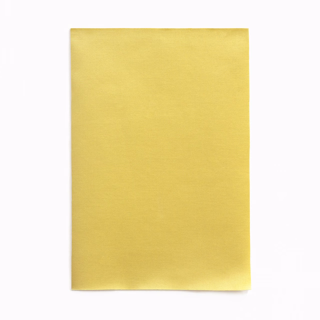 Lustrous citron-yellow satin swatch with a smooth, softly reflective surface