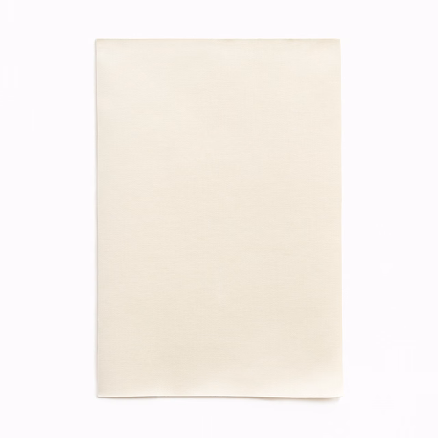 Warm champagne ivory satin swatch with a smooth plain weave and subtle sheen
