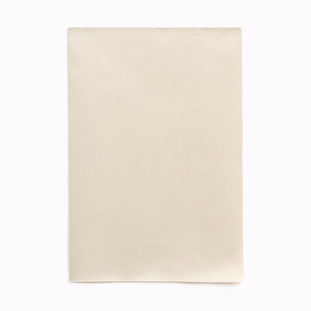 Warm ivory satin swatch with a fine, softly reflective surface