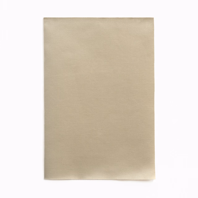 Warm pale taupe satin weave swatch with a soft horizontal sheen