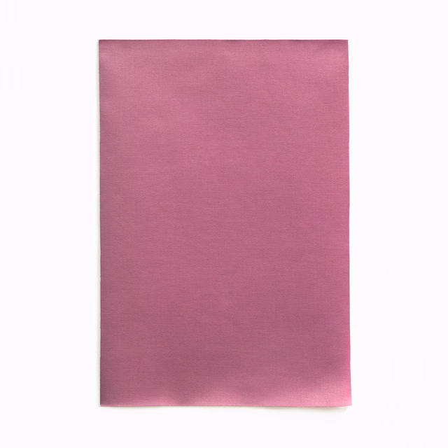 Deep rose-pink satin with fine horizontal grain and a soft reflective sheen