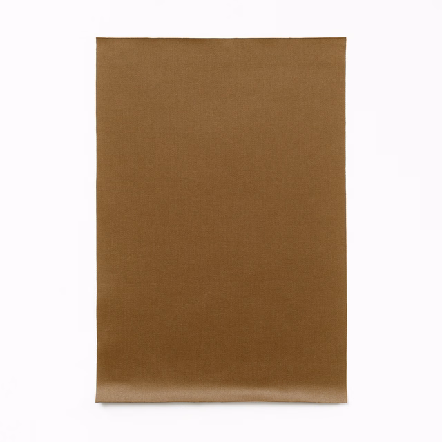 Plain mustard-brown satin swatch with fine weave and subtle warm sheen