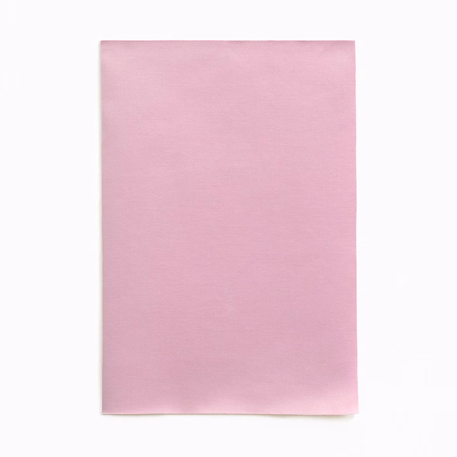 Pale blush-pink satin swatch with fine horizontal grain and a soft sheen