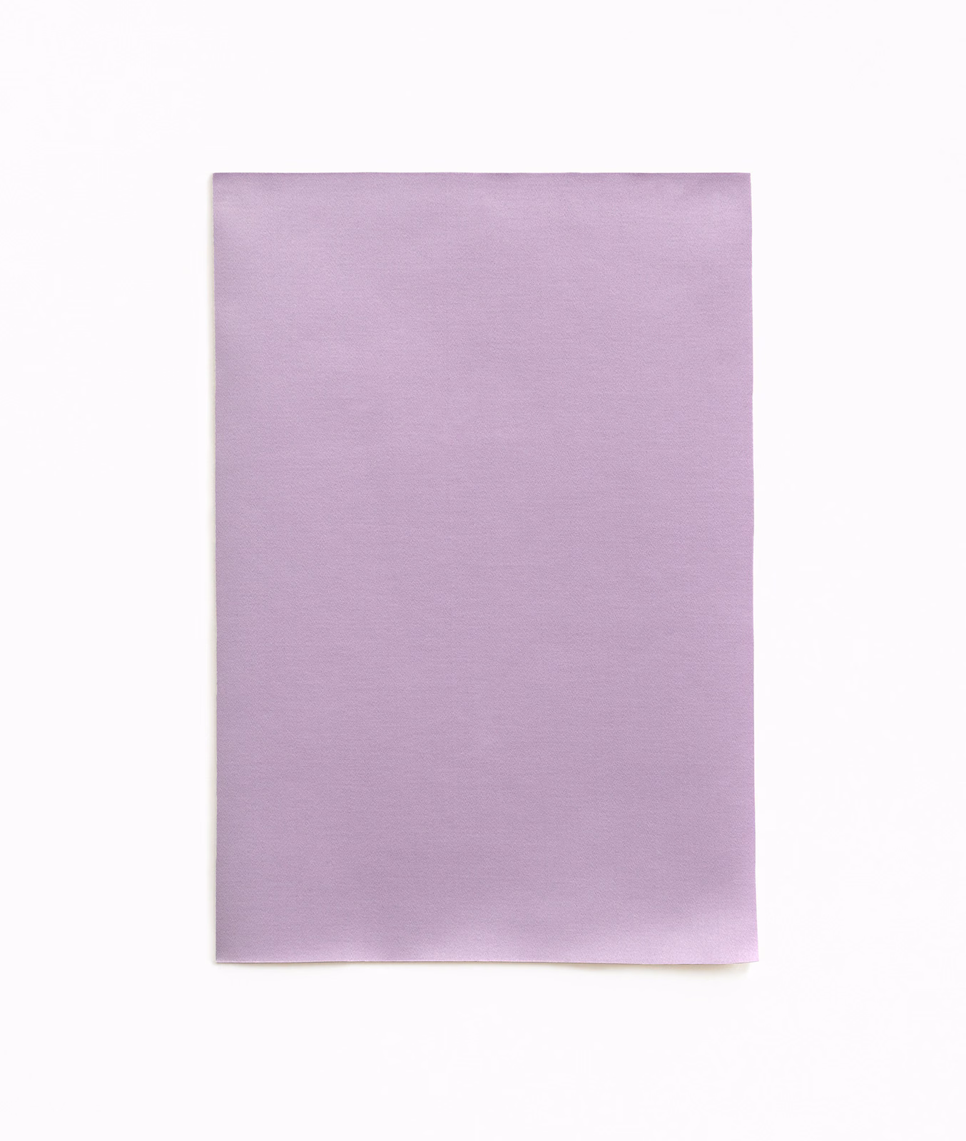 Pale lilac satin swatch with a fine horizontal grain and gentle sheen