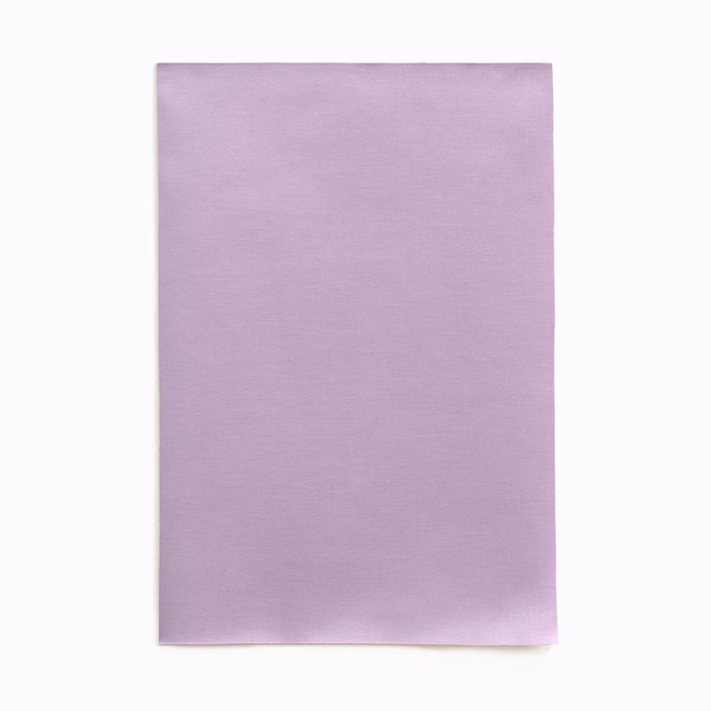 Pale lilac satin swatch with a fine horizontal grain and gentle sheen