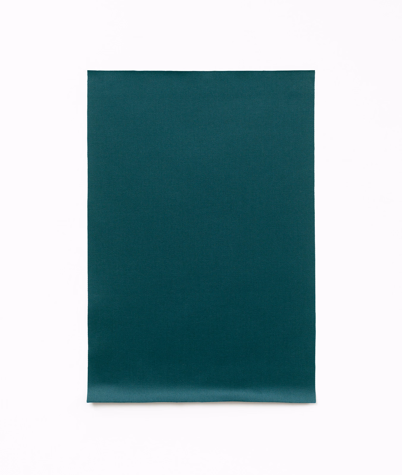 Deep peacock-teal satin swatch with a smooth, subtly reflective plain surface