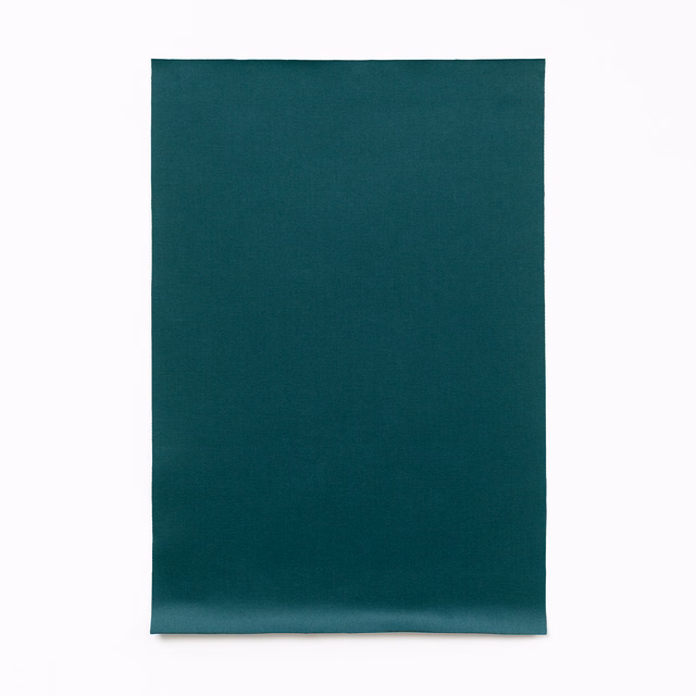 Deep peacock-teal satin swatch with a smooth, subtly reflective plain surface