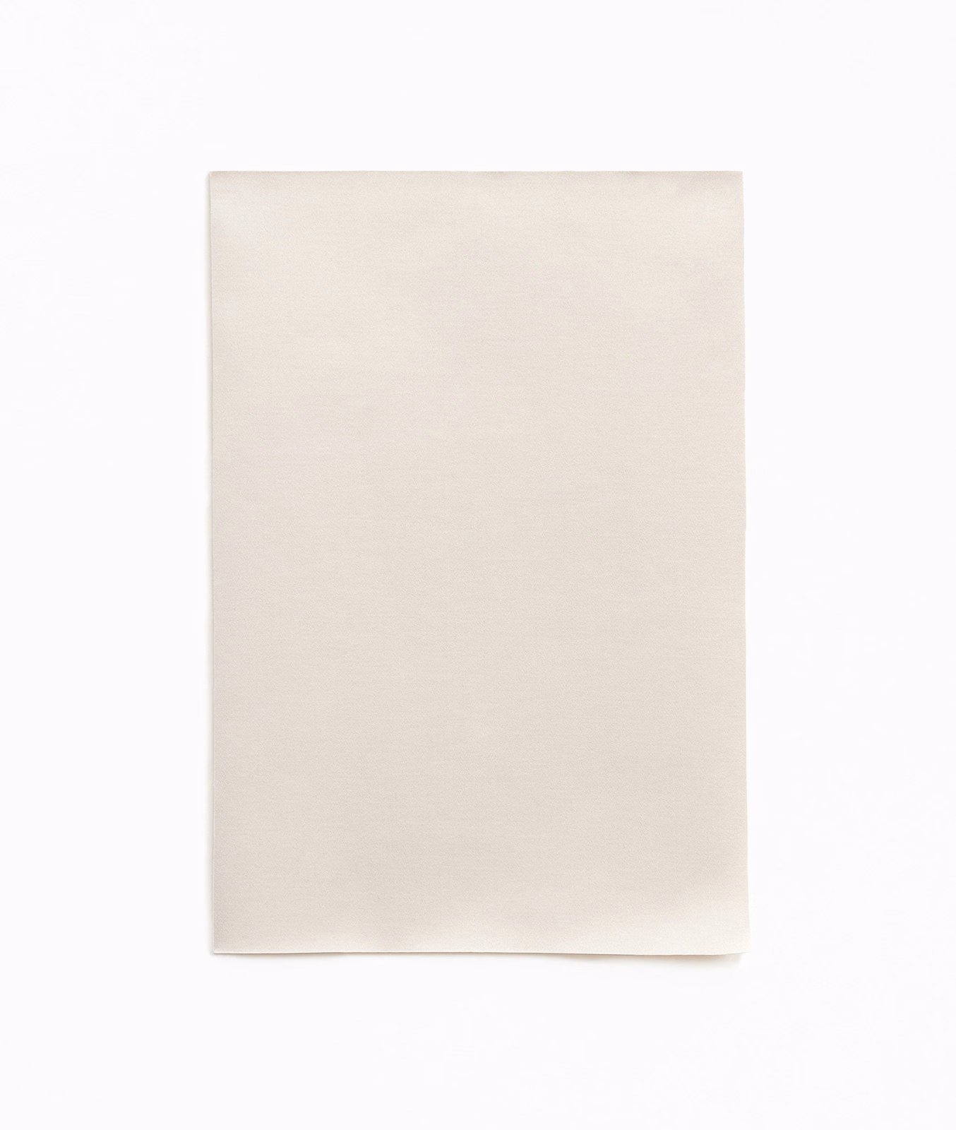 Pale pearl-ivory satin swatch with a subtle horizontal grain and soft sheen