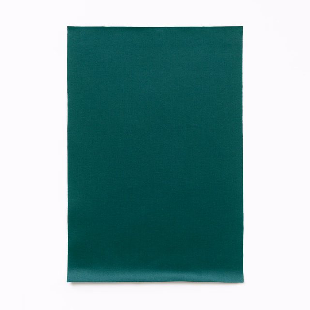Deep emerald-teal satin swatch with a soft, directional sheen