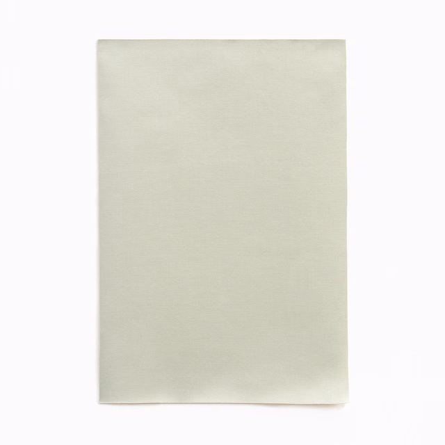 Pale stone-beige satin swatch with subtle horizontal grain and soft surface sheen