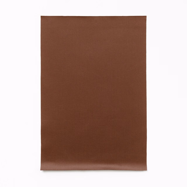 Warm russet-brown satin swatch with a smooth plain weave and subtle sheen