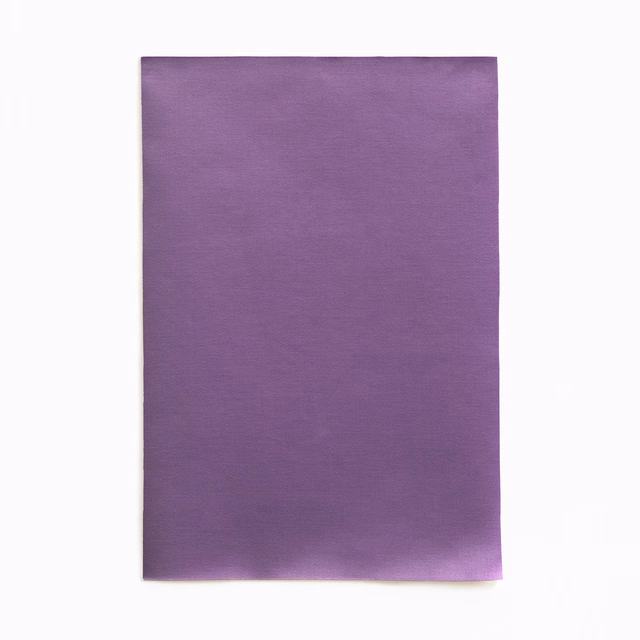 Rich violet satin with fine horizontal weave and softly reflected sheen