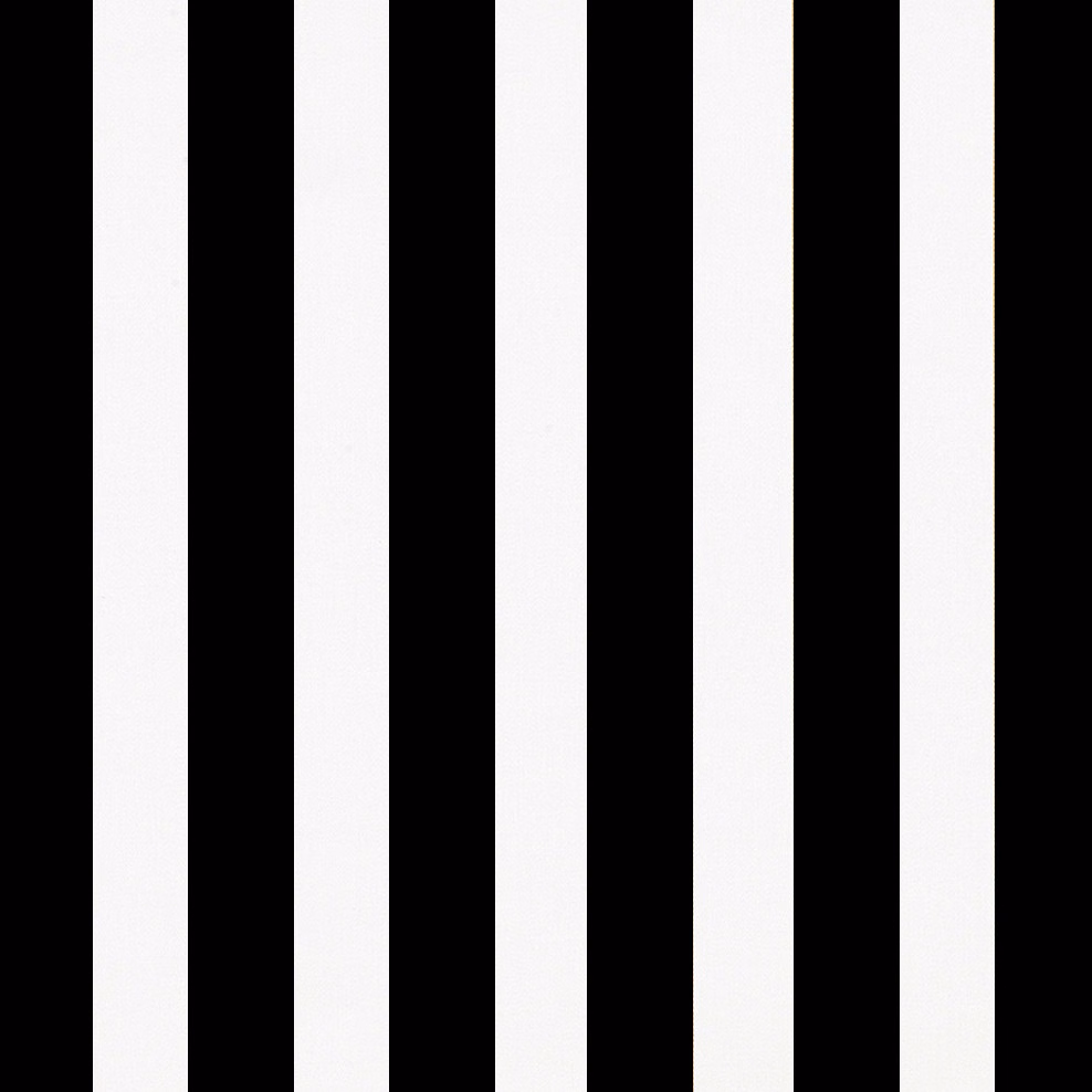 Crisp black and white satin with broad vertical stripes and a subtly textured face